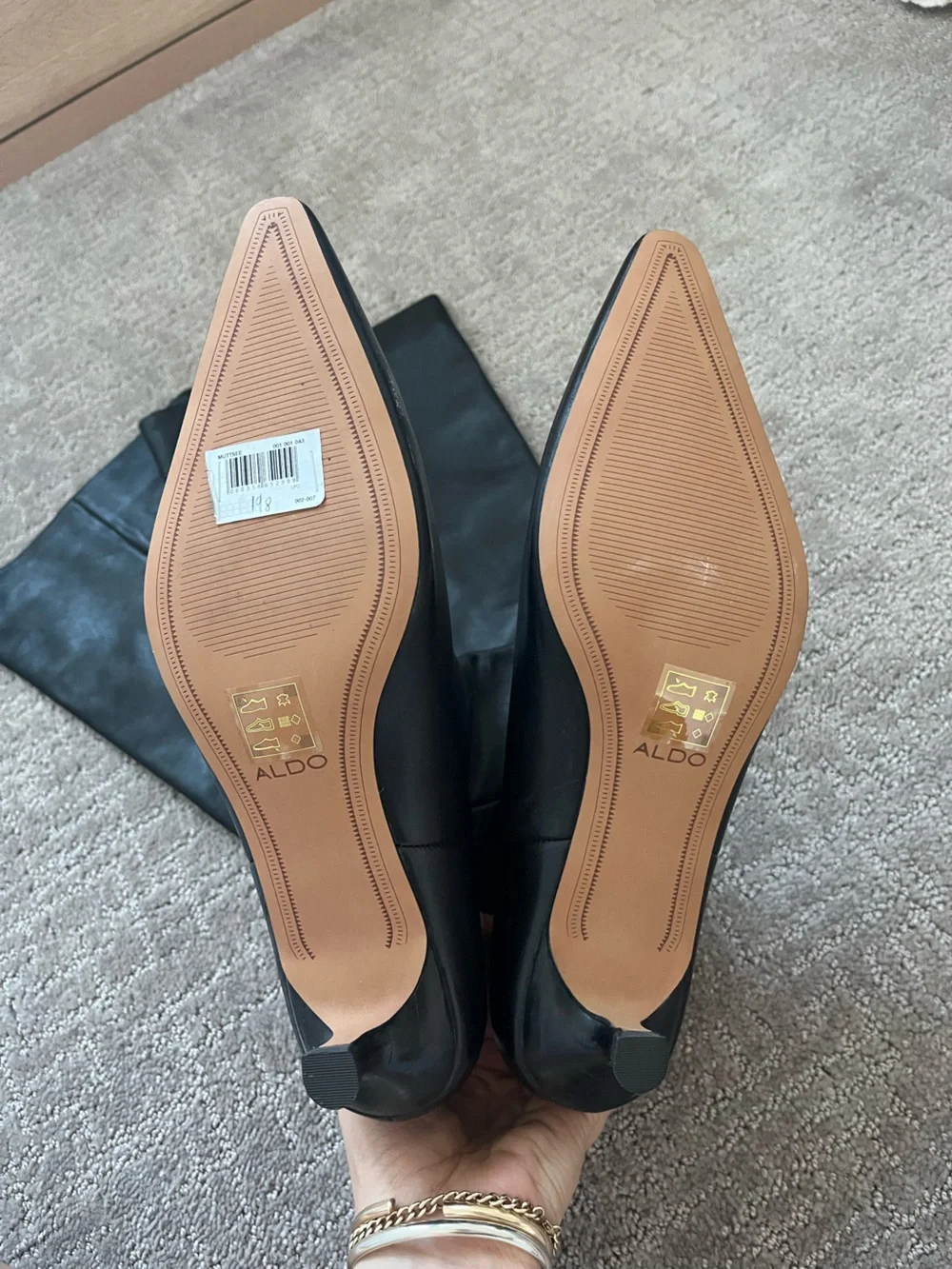 Aldo Black Over-the-Knee faux Leather Boots